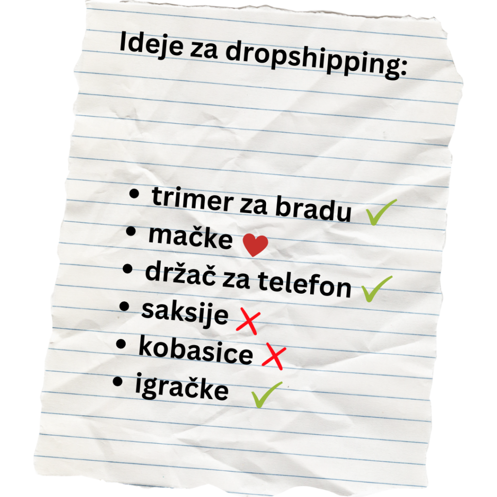 ideje za dropshipping